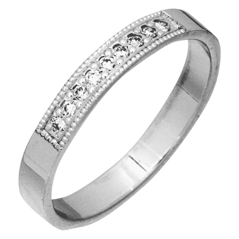 Timanttisormus, valkokultainen